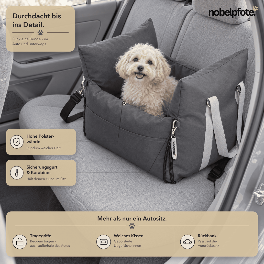 Premium Hundeautositz mit Sicherheitsgurt