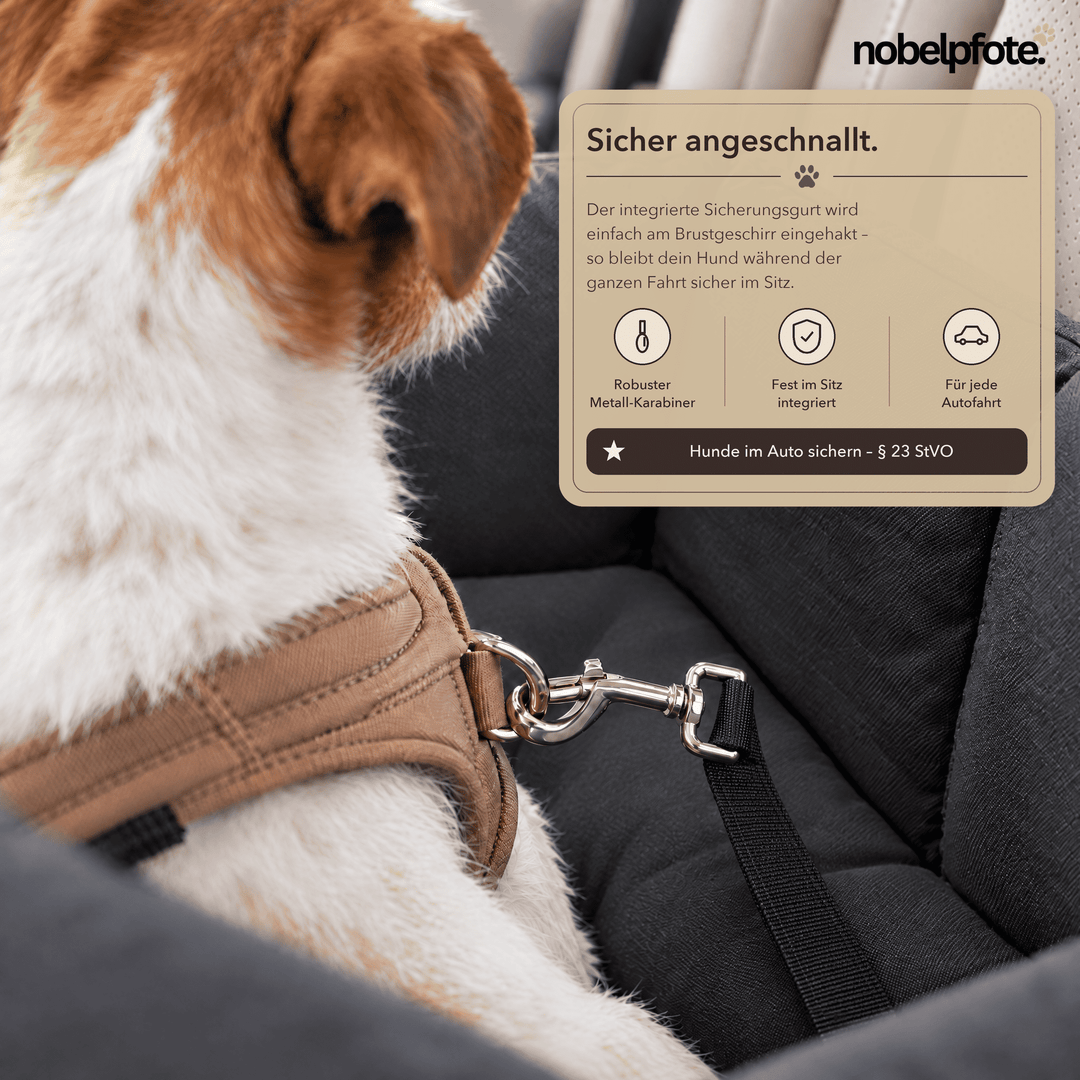 Premium Hundeautositz mit Sicherheitsgurt